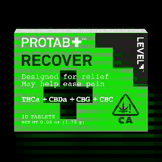 PROTAB+ RECOVER [10pk] (100mg THCa/100mg CBDa/50mg CBG/30mg CBC) by LEVEL