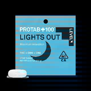 PROTAB+ Lights Out [1pk] (100mg THC/20mg CBN/10mg CBG)