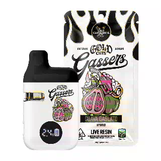Guava Gaslato (1g) - Gassers All-In-One Gold Cuts Live Resin Vape by Claybourne