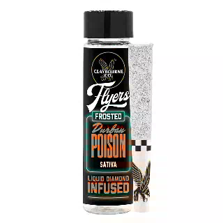 Durban Poison (1g) - Diamond Frosted Flyers Pre-Rolls