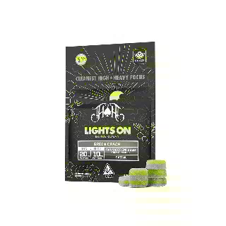 2:1 Lights On THCV Energy Gummies - Kiwi Melon [5pk] (100mg THC/50mg THCV) by Heavy Hitters