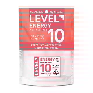 LEVEL 10 Energy [10pk] (100mg THC/50mg THCv/30mg CBG) by LEVEL