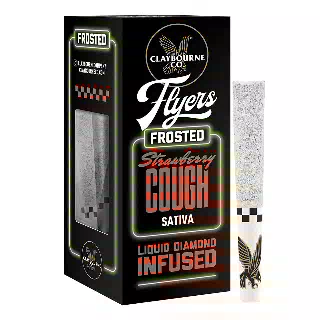 Strawberry Cough (2.5g) - Diamond Frosted Flyers Pre-Rolls