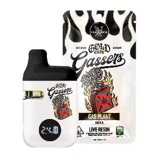 Gas Plant (1g) - Gassers All-In-One Gold Cuts Live Resin Vape by Claybourne