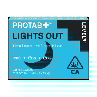 PROTAB+ LIGHTS OUT [10pk] (200mg D9 THC/50mg CBN/50mg D8 THC/20mg THCa/20mg CBG) by LEVEL